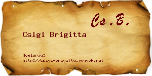 Csigi Brigitta névjegykártya